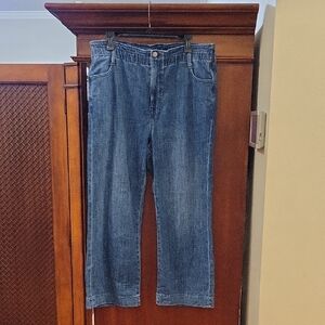 J. CREW | Women's Cropped Paper-bag Jeans High Waist Wide Leg - Size 32